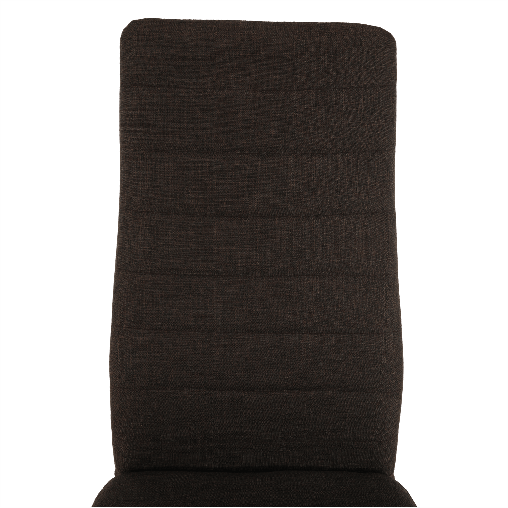 Scaun SAPRI, material textil maro închis/cadru metalic fag, 41x49x96 cm Kondela