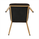 Scaun SAPRI, material textil maro închis/cadru metalic fag, 41x49x96 cm Kondela