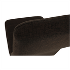 Scaun SAPRI, material textil maro închis/cadru metalic fag, 41x49x96 cm Kondela