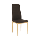Scaun SAPRI, material textil maro închis/cadru metalic fag, 41x49x96 cm Kondela