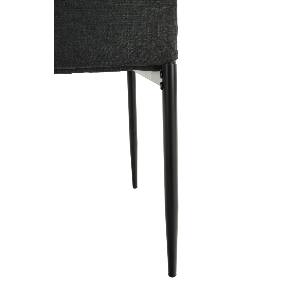 Scaun SAPRI, textil gri închis/metal negru, 41x49x96 cm Kondela