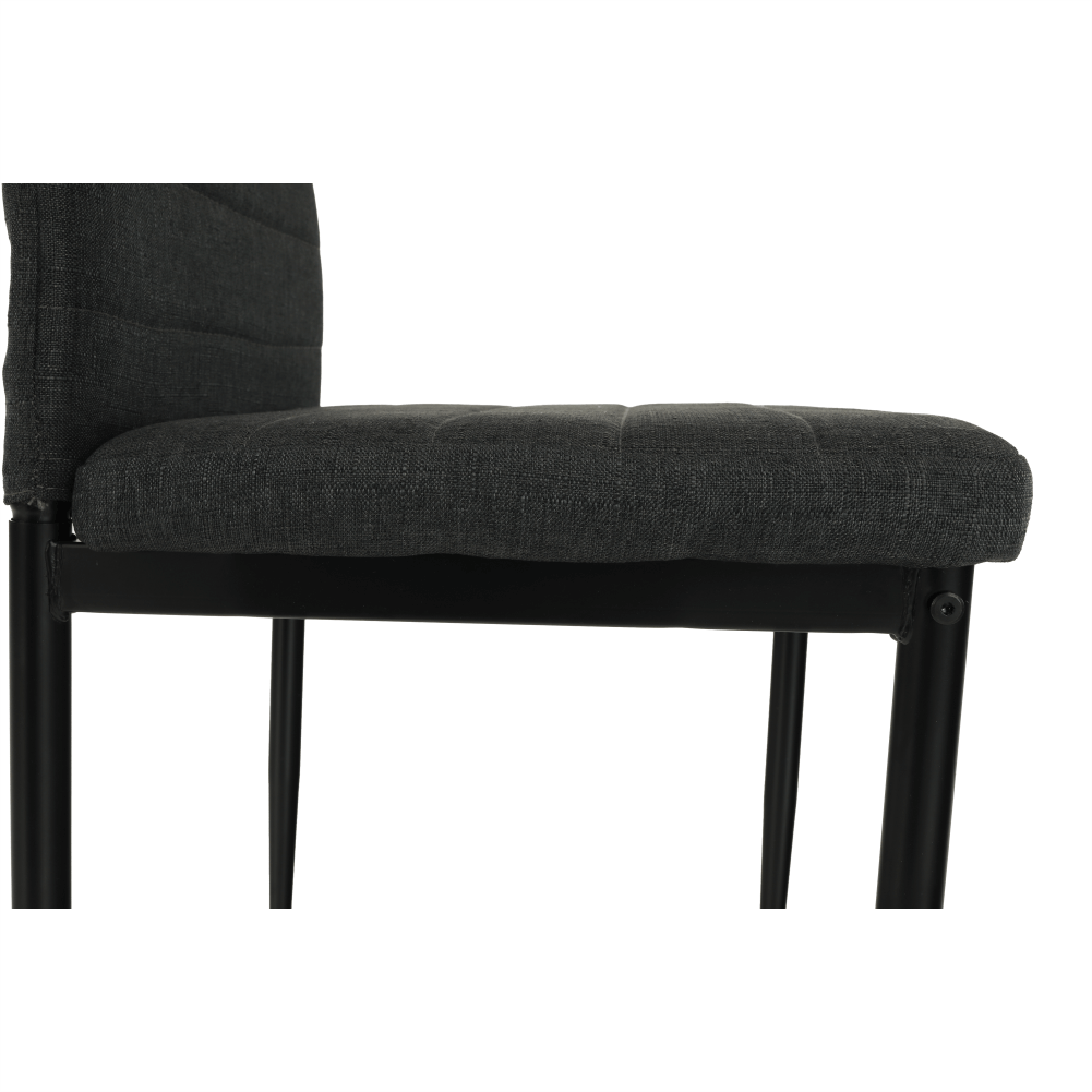 Scaun SAPRI, textil gri închis/metal negru, 41x49x96 cm Kondela