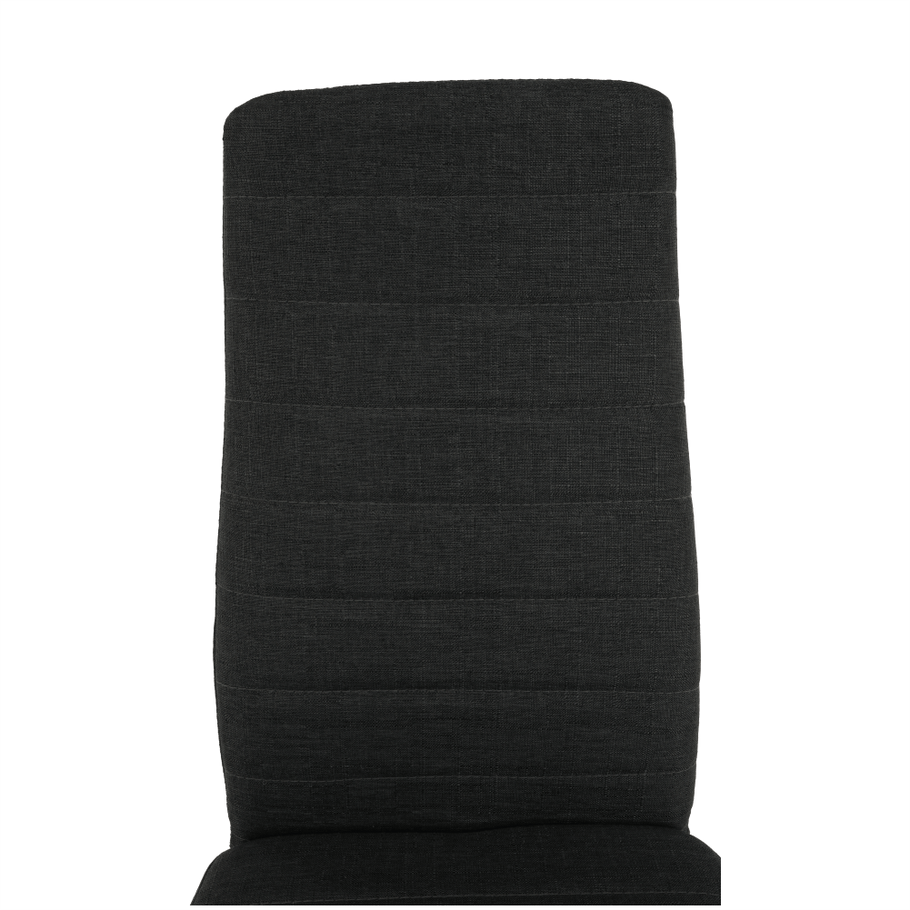Scaun SAPRI, textil gri închis/metal negru, 41x49x96 cm Kondela