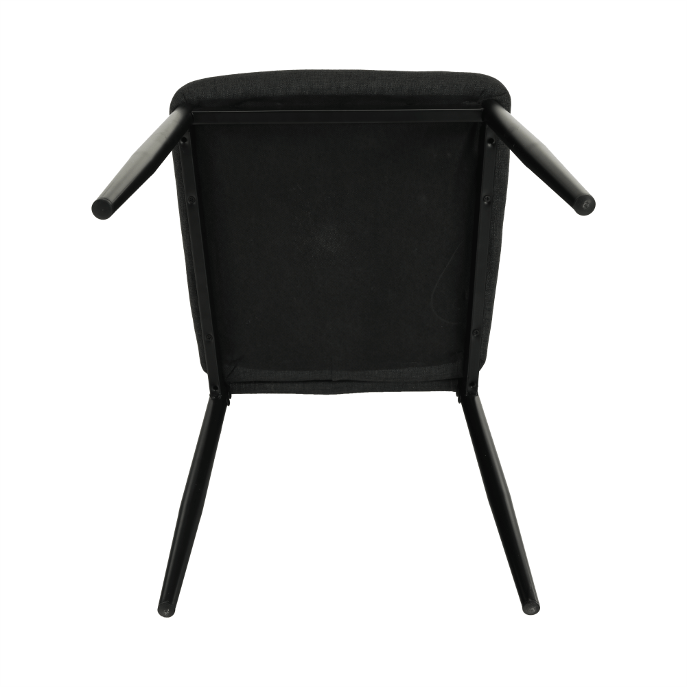 Scaun SAPRI, textil gri închis/metal negru, 41x49x96 cm Kondela