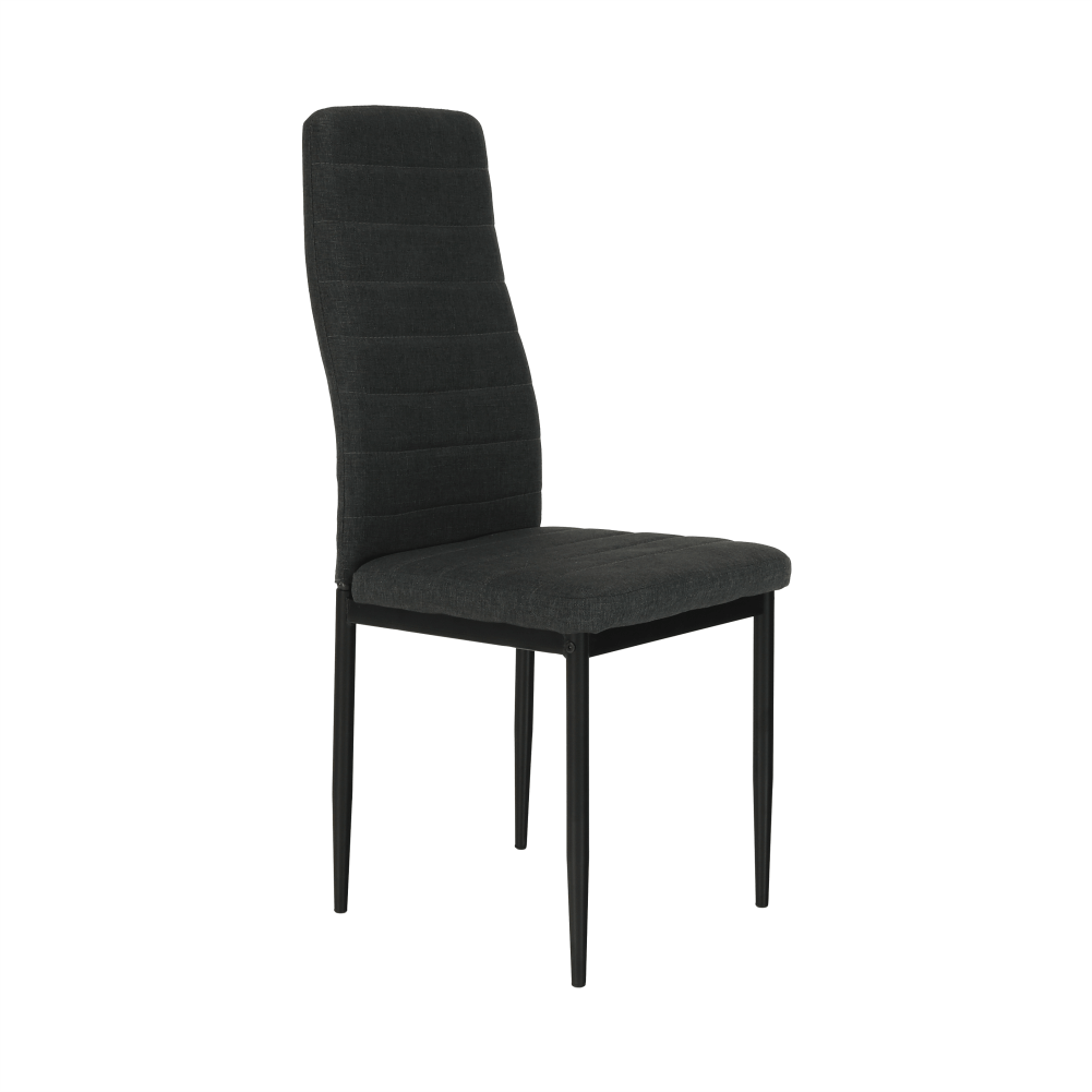 Scaun SAPRI, textil gri închis/metal negru, 41x49x96 cm Kondela