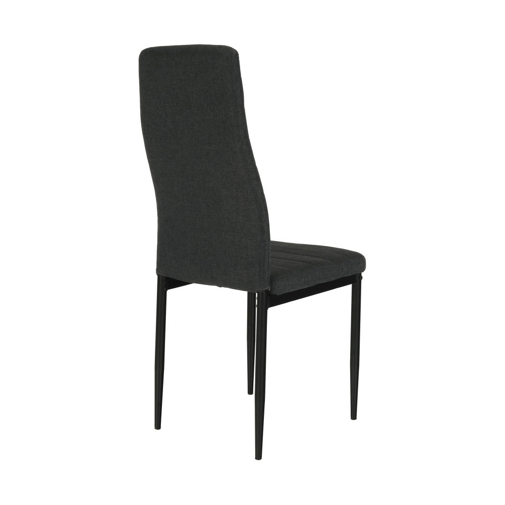 Scaun SAPRI, textil gri închis/metal negru, 41x49x96 cm Kondela