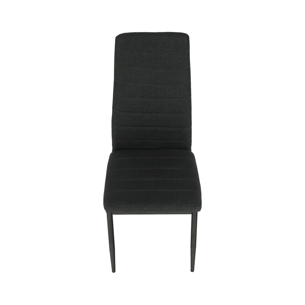Scaun SAPRI, textil gri închis/metal negru, 41x49x96 cm Kondela