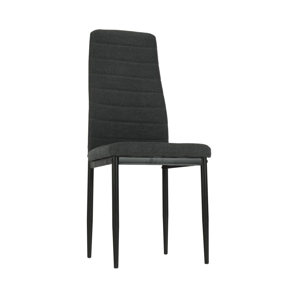 Scaun SAPRI, textil gri închis/metal negru, 41x49x96 cm Kondela