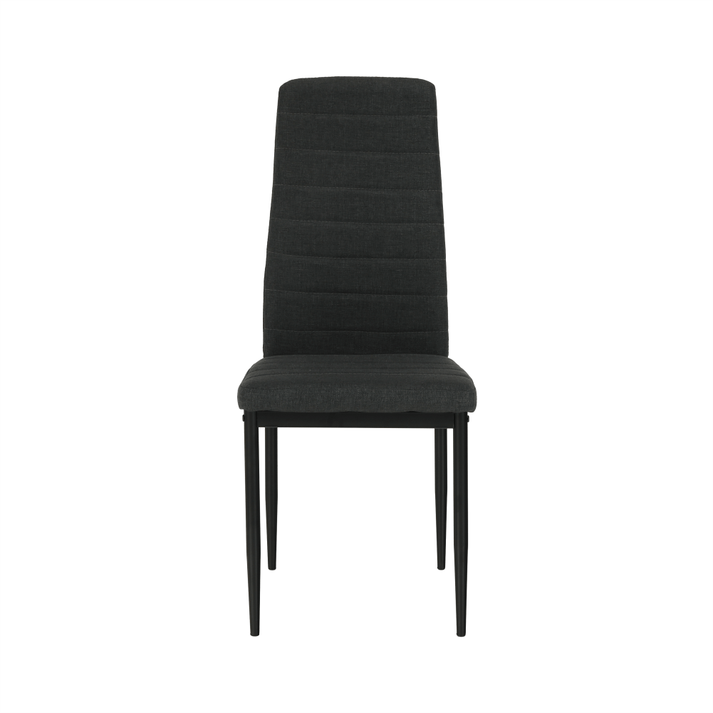 Scaun SAPRI, textil gri închis/metal negru, 41x49x96 cm Kondela
