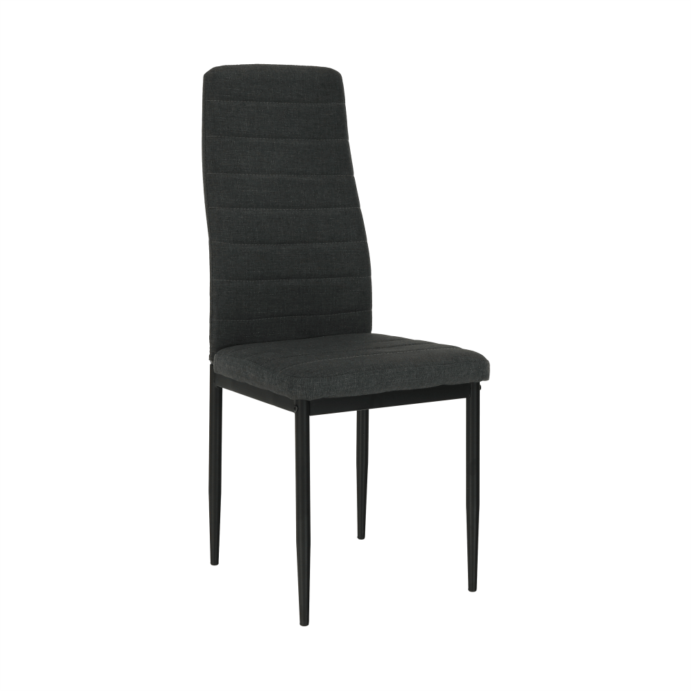 Scaun SAPRI, textil gri închis/metal negru, 41x49x96 cm Kondela
