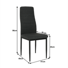 Scaun SAPRI, textil gri închis/metal negru, 41x49x96 cm Kondela