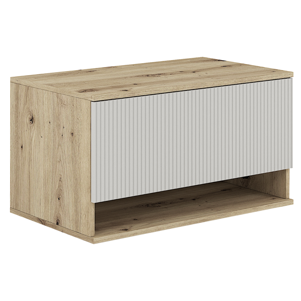 Dulăpior de pus sub chiuvetă LUARCA 80, stejar artisan/cașmir, 80x45x43 cm Kondela