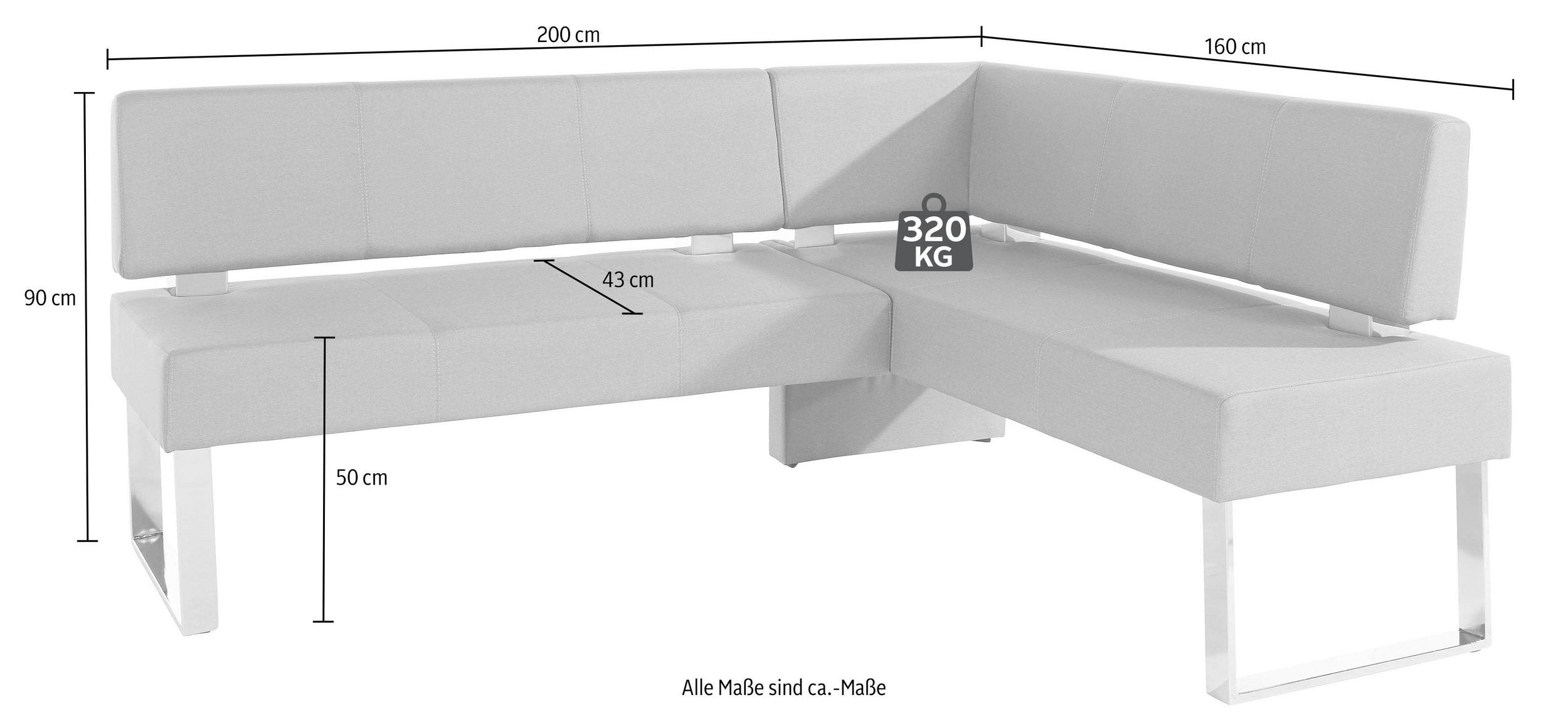Coltar de bucatarie Rab , 180 x 140 cm , Cappucino Arboteca