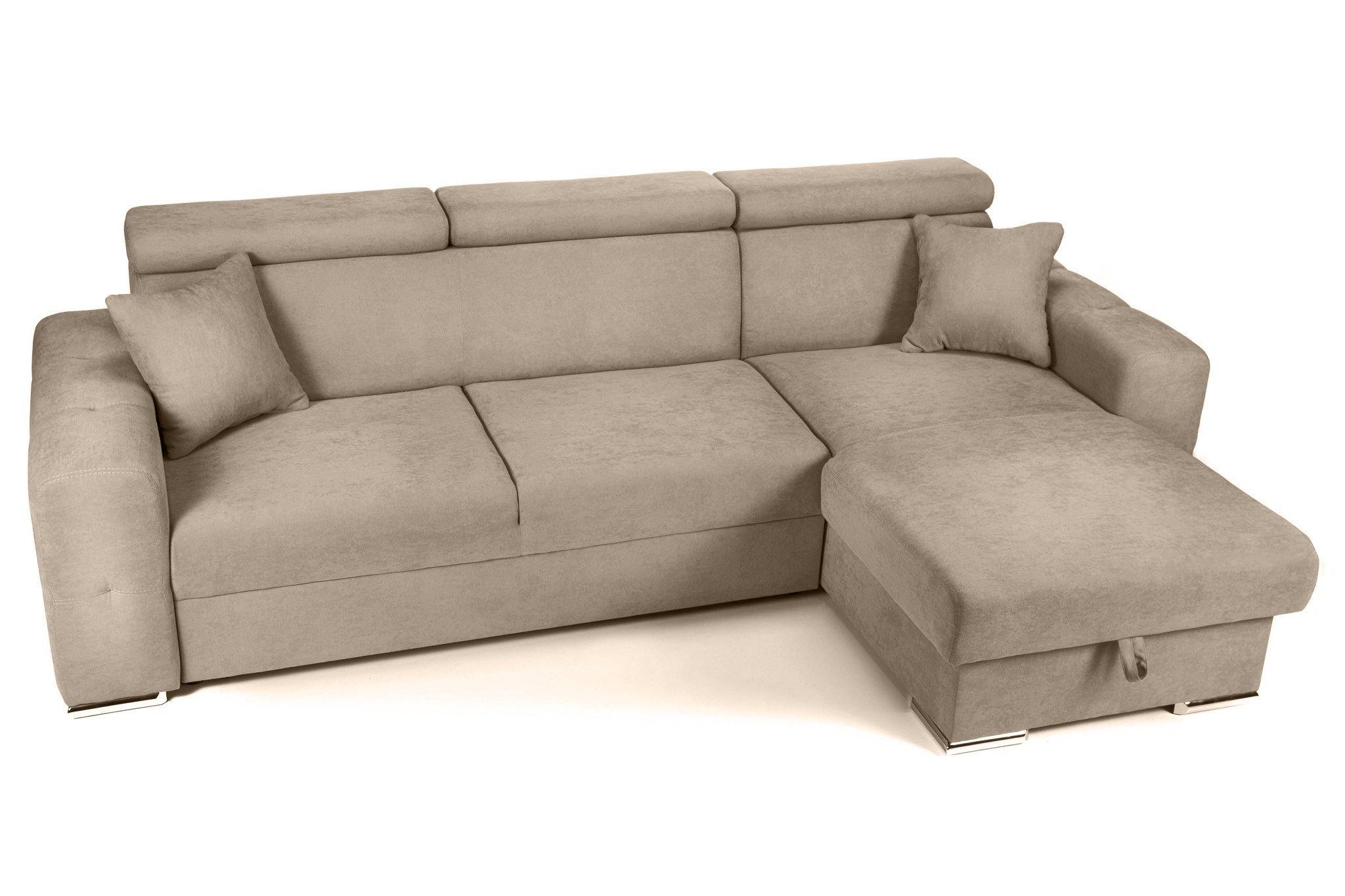 Colțar Extensibil BELLAGIO, șezlong interschimbabil, cu ladă de depozitare, cu tetiere reglabile, 280x170x100 cm Prestige Home