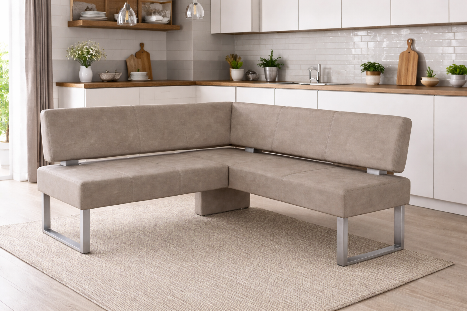 Coltar de bucatarie Rab , 180 x 140 cm , Cappucino Arboteca