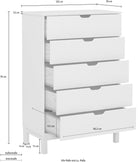 Comoda Post cu sertare , lemn masiv , 76 cm Arboteca