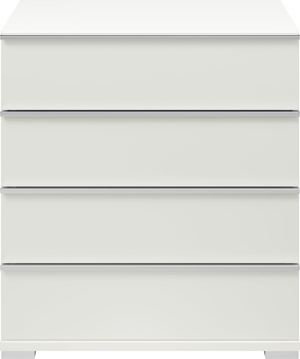 Comoda Imola, Mustering, patru sertare, self closing, Alb, 75 cm latime Arboteca