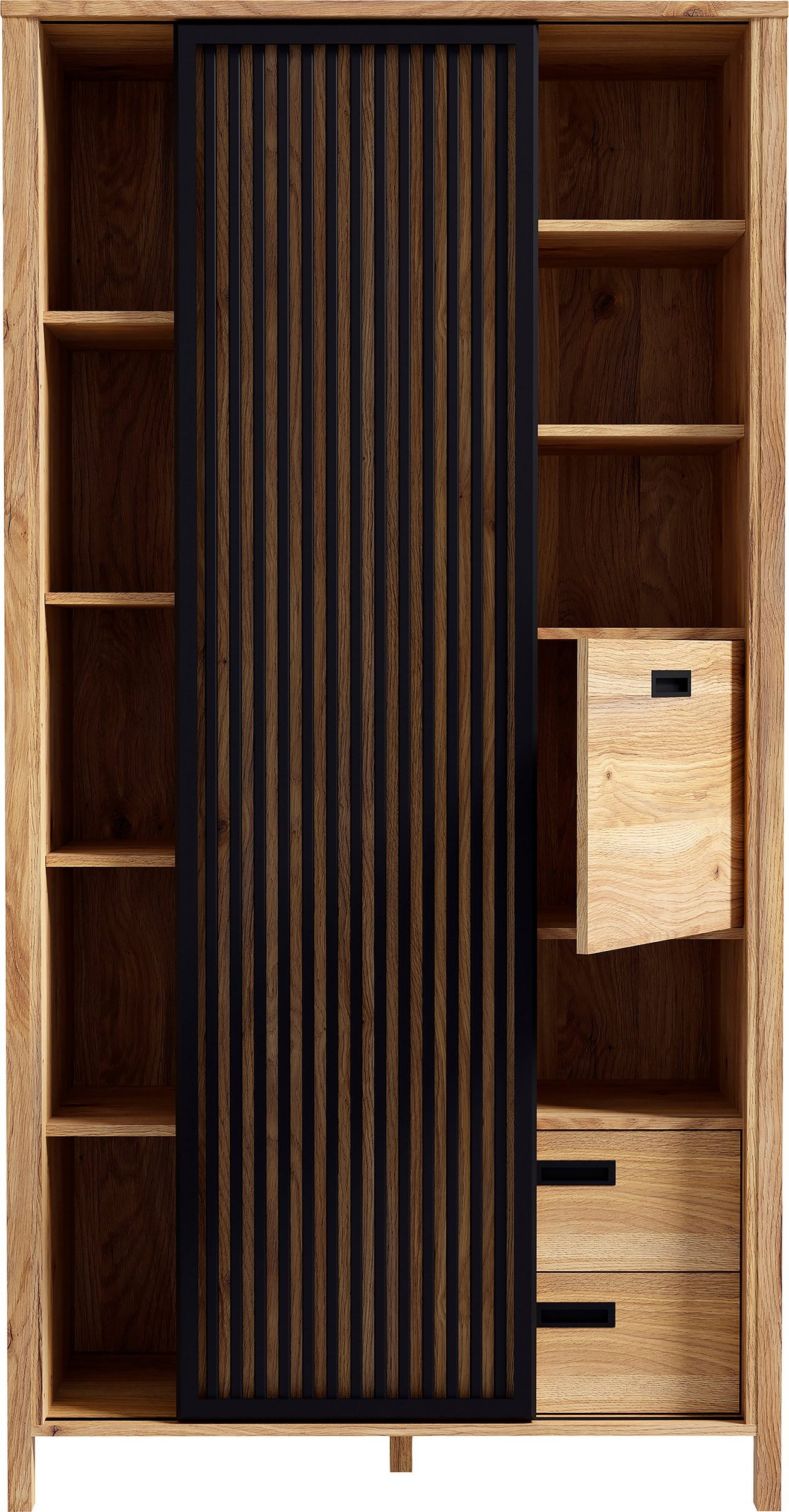 Comoda inalta Moderna , Usa cu riflaje , 103,4 cm latime Arboteca