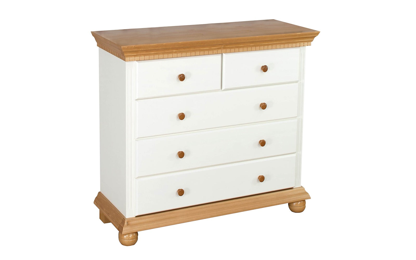 Comoda Bavaria 115x45x90cm, Alb/Natur Arboteca