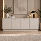 Comodă MORAIRA casmir deschis 200 cm, fronturi MDF vopsit frezat, 200x40x80 cm Arboteca