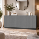 Comodă POLLENSA antracit 200 cm, fronturi MDF riflat vopsit, 200x40x80 cm Default Title Arboteca