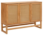 Comoda Jolene , lemn masiv , ratan , 128 cm latime Arboteca