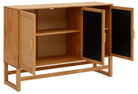 Comoda Jolene , lemn masiv , ratan , 128 cm latime Arboteca