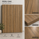 Comodă VERNAZZA cu corp antracit, 3 sertare și 2 uși, fronturi MDF decor stejar, 150x40x80 cm Arboteca