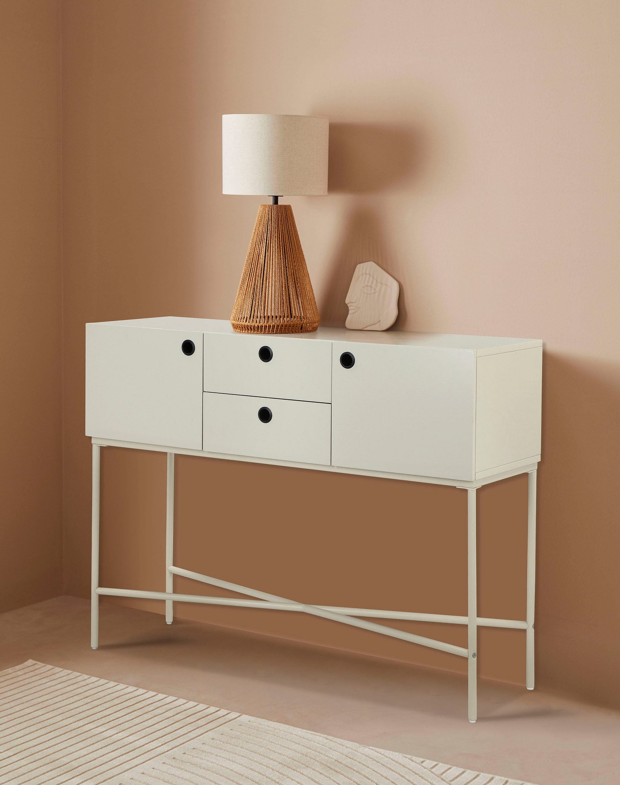 Consola Mariella, Creme, 120 cm latime Arboteca