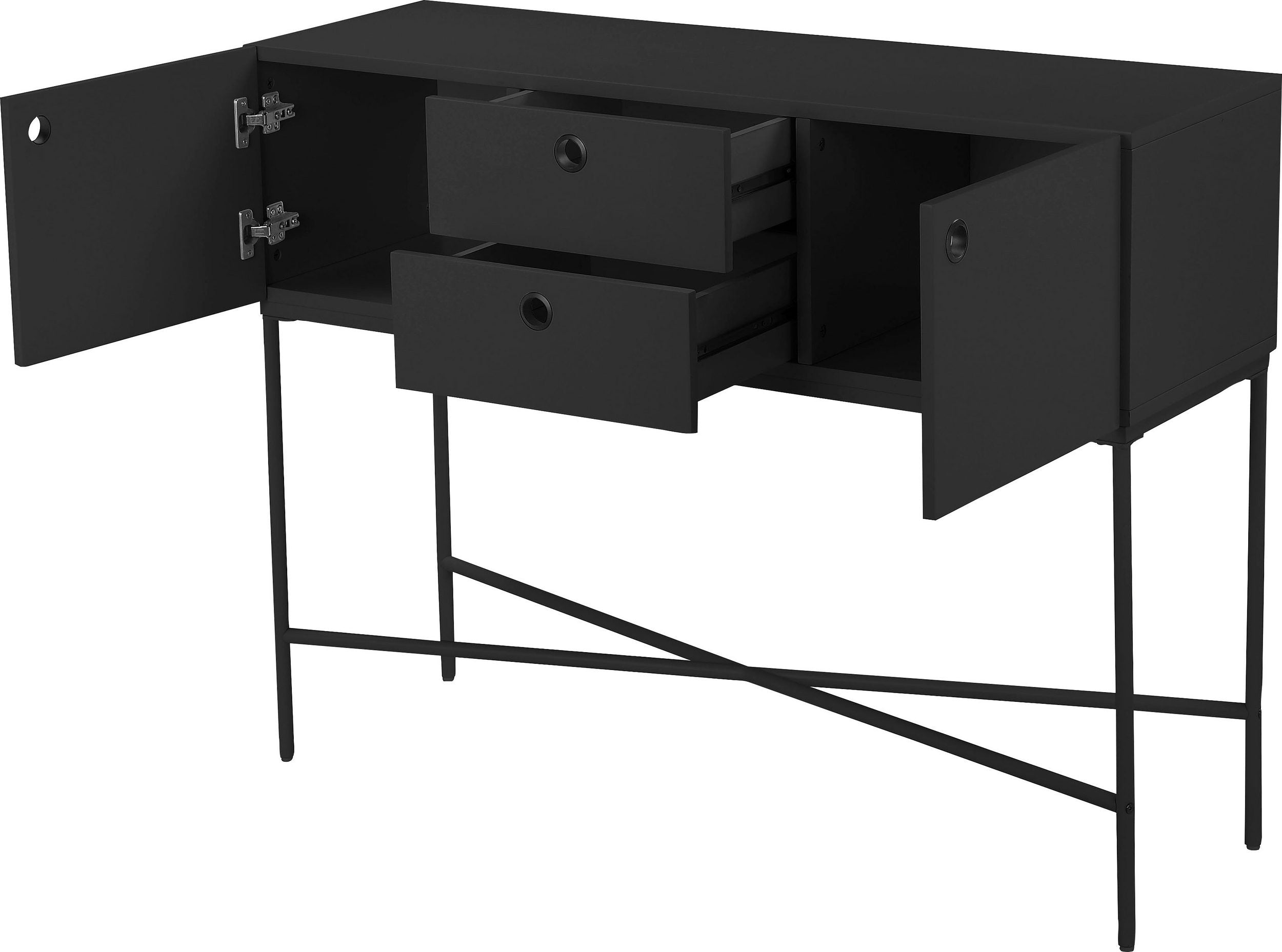 Consola Mariella, Negru, 120 cm latime Arboteca