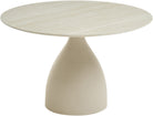 Masă de dining Lealux cu blat din piatră sinterizată, bej, 120 cm Arboteca