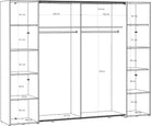 Dulap Narago combinat cu uși glisante și batante, bej cashmere, 270×210×61 cm Arboteca