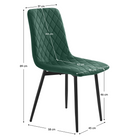 Scaun dining REDONDO TIP 2, material Velvet - culoare smarald / metal, 45x58x89 cm Kondela