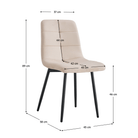 Scaun dining REDONDO TIP 1, material bej Velvet / metal, 45x58x89 cm Kondela