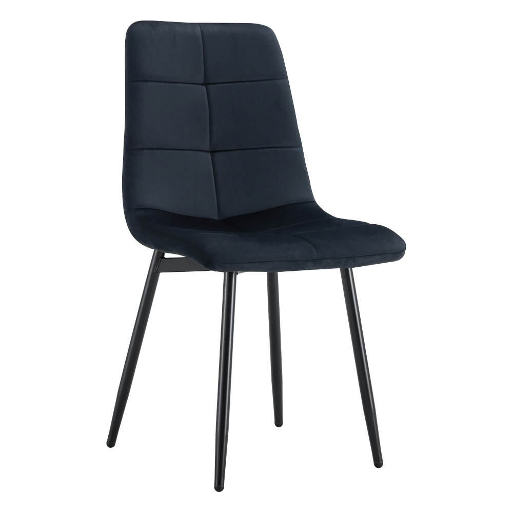 Scaun dining REDONDO TIP 1, material neagră Velvet/metal, 45x58x89 cm Kondela