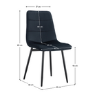 Scaun dining REDONDO TIP 1, material neagră Velvet/metal, 45x58x89 cm Kondela