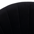 Scaun de sufragerie de design ANAGNI TIP 1, material Velvet negru/gold crom auriu, 58x53x81.5 cm Kondela