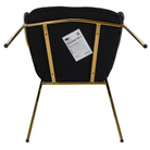 Scaun de sufragerie de design ANAGNI TIP 1, material Velvet negru/gold crom auriu, 58x53x81.5 cm Kondela