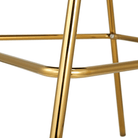 Scaun de bar de design ANAGNI TIP 2, material catifea neagră/gold crom auriu, 55x58x107 cm Kondela