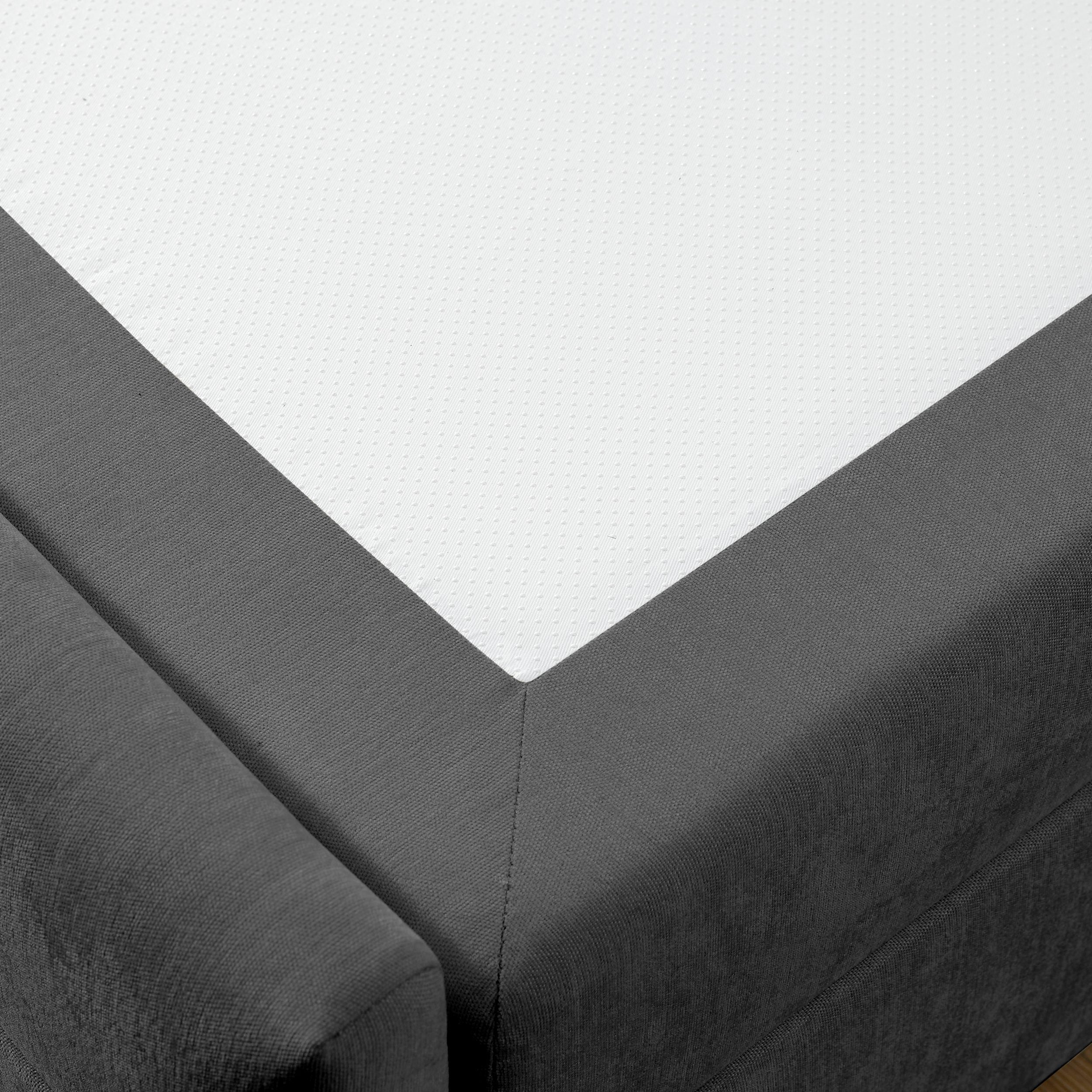 Pat boxspring Lilienne, 180×200 cm, ladă depozitare, saltea H3 + topper Arboteca