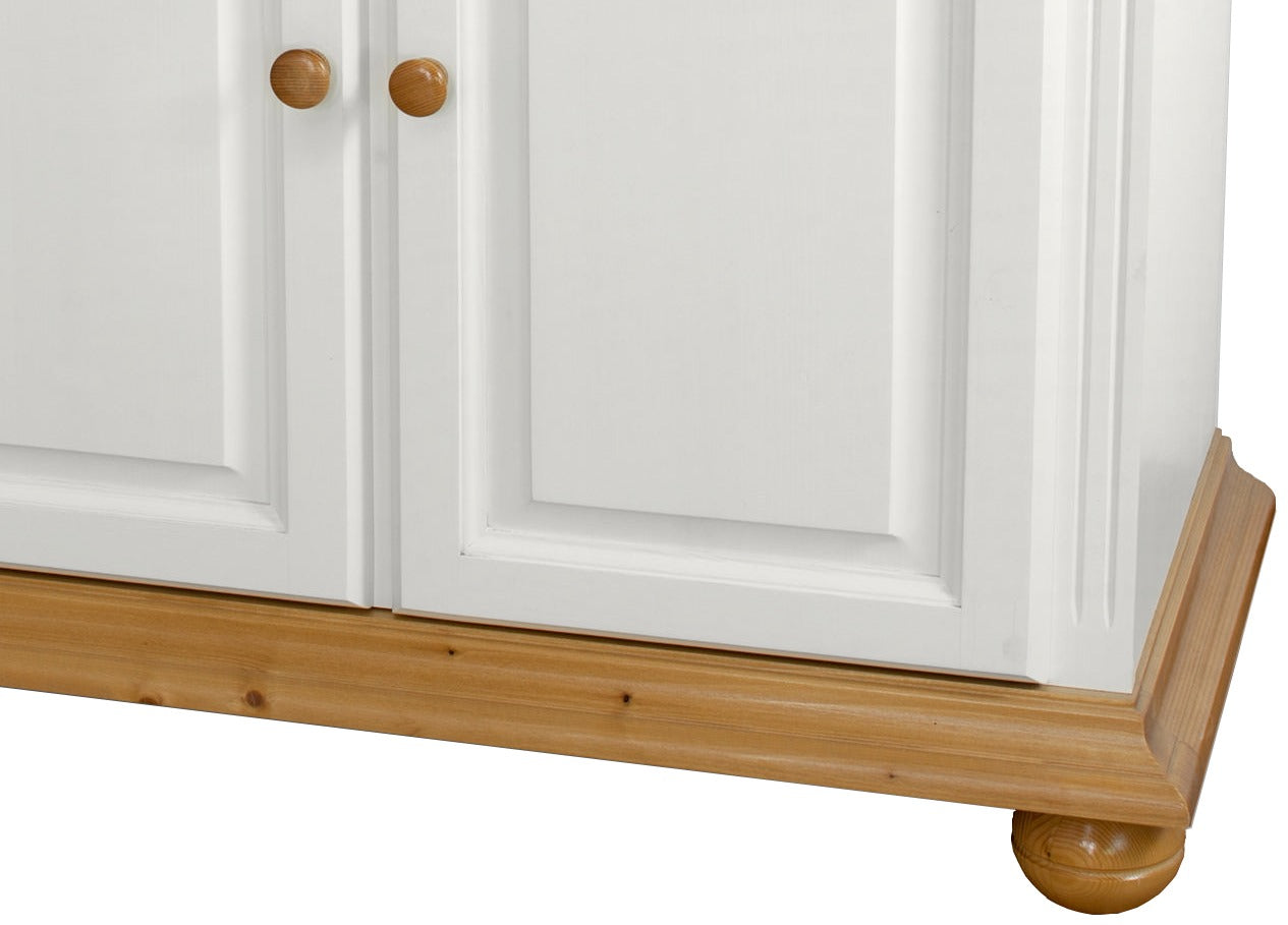 Comoda Bavaria 115x45x90cm, Alb/Natur Arboteca