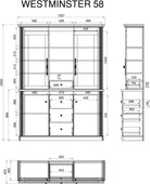 Bufet Westmister , 153 cm , Alb Arboteca