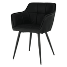 Fotoliu de design, negru, piele eco DELUXE/metal, 56x53.5x79 cm Kondela