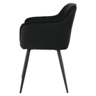 Fotoliu de design, negru, piele eco DELUXE/metal, 56x53.5x79 cm Kondela