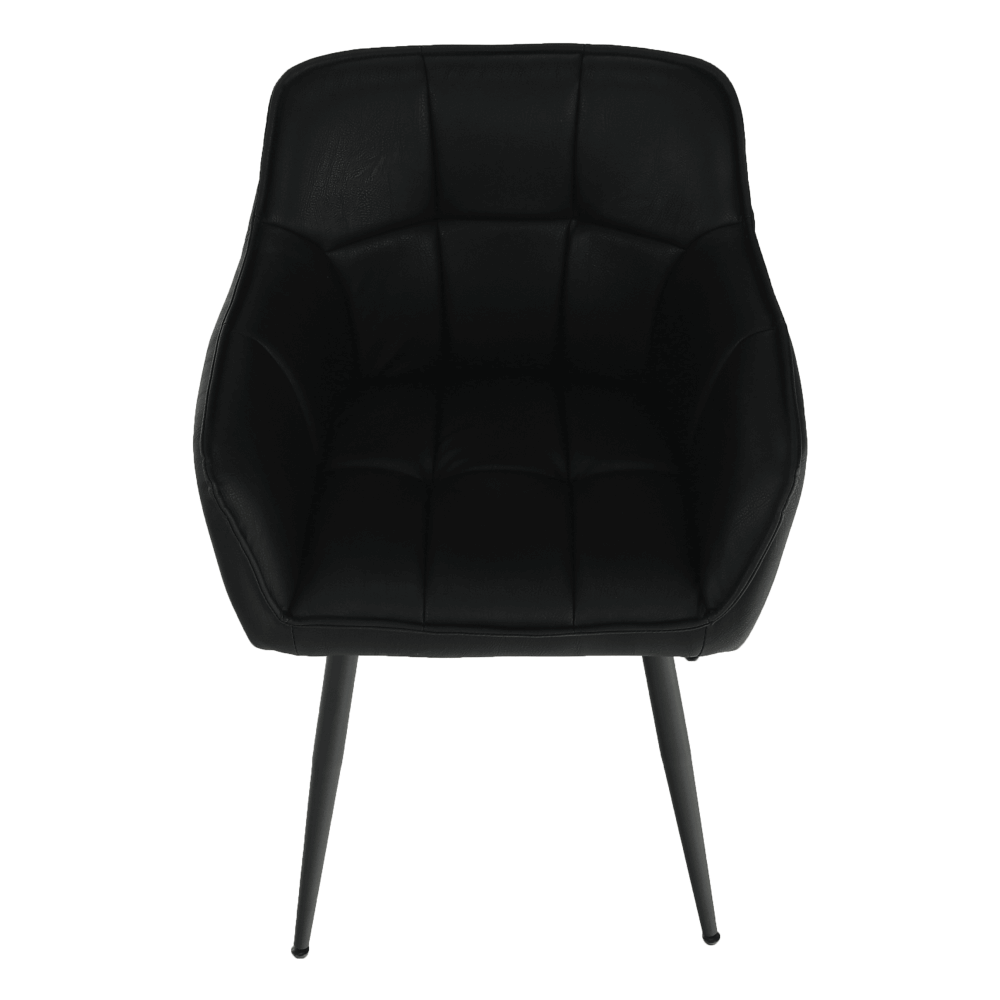 Fotoliu de design, negru, piele eco DELUXE/metal, 56x53.5x79 cm Kondela