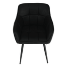 Fotoliu de design, negru, piele eco DELUXE/metal, 56x53.5x79 cm Kondela