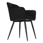 Fotoliu de design, negru, piele eco DELUXE/metal, 56x53.5x79 cm Kondela