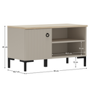 Pantofar GRADO, gri-maroniu Taupe/stejar silverjack, 85x40.7x49 cm Kondela