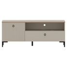 Comodă TV DOMCA, gri-maro Taupe/silverjack, 1 ușă, 135 cm Kondela