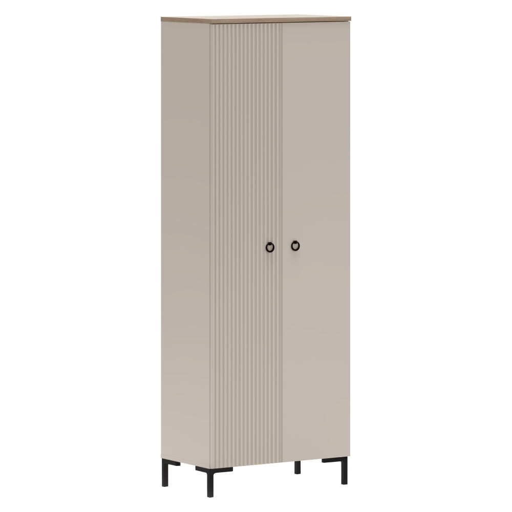 Dulap, gri-maroniu Taupe/stejar silverjack, DOMCA 2D Kondela